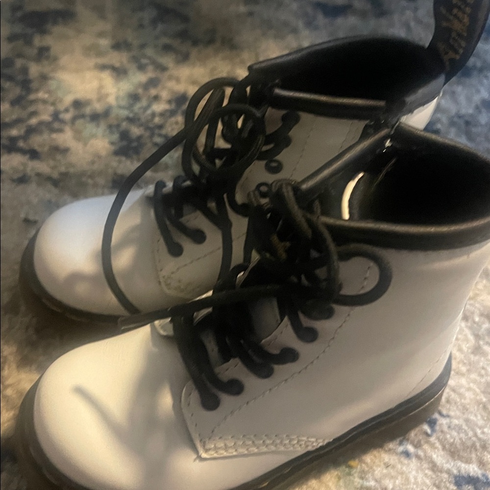 Dr. Martens Kids White Boots